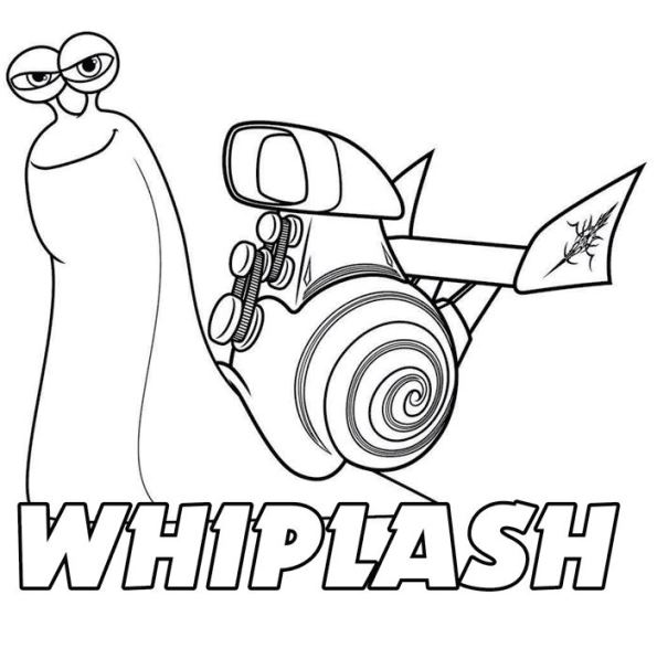 Whiplash kleurplaat